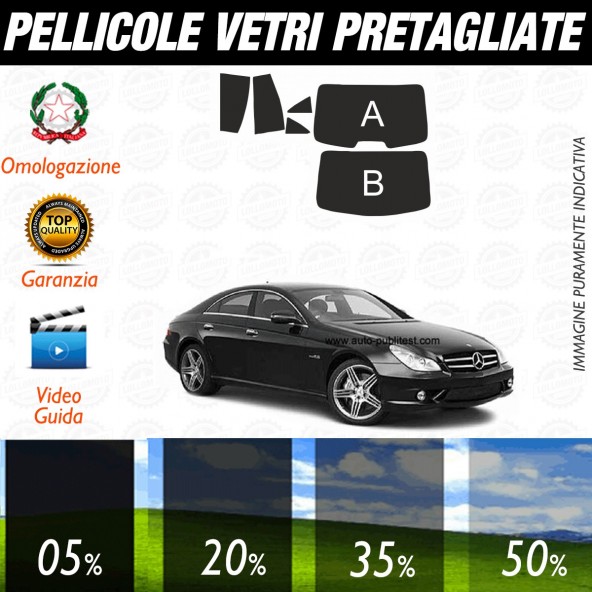 Mercedes CLS dal 2004 al 2006 Pellicole Oscuramento Vetri Auto Pre Tagliate a Misura Posteriore