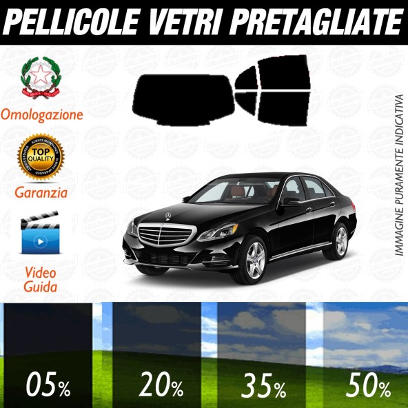 Mercedes Classe E Berlina 350 dal 2010 al 2016 Pellicole Oscuramento Vetri Auto Pre Tagliate a Misura Posteriore