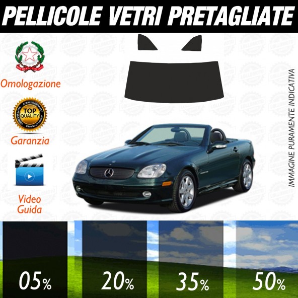 Mercedes SLK  dal 1996 al 2004 Pellicole Oscuramento Vetri Auto Pre Tagliate a Misura Posteriore