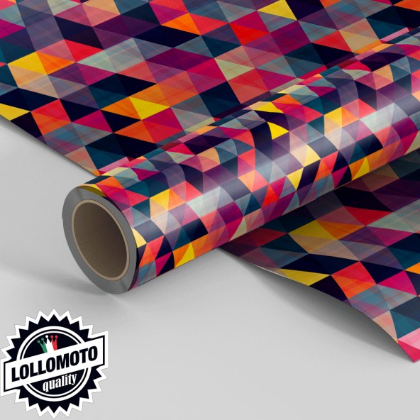 Pellicola TRIANGLE-TEXTUR-COLOUR-Pellicola Car Wrapping Adesiva Rivestimento Auto