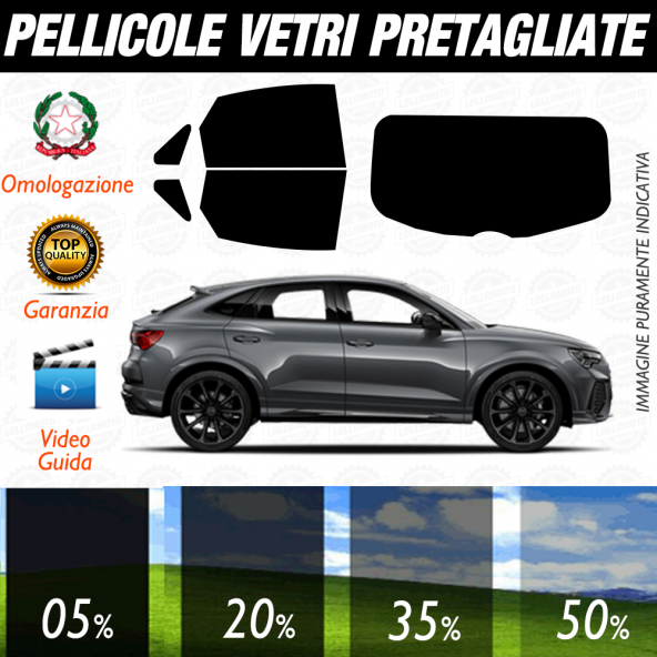 Audi Q3 Sportback dal 2019 ad OGGI Pellicole Oscuramento Vetri Auto Pre Tagliate a Misura