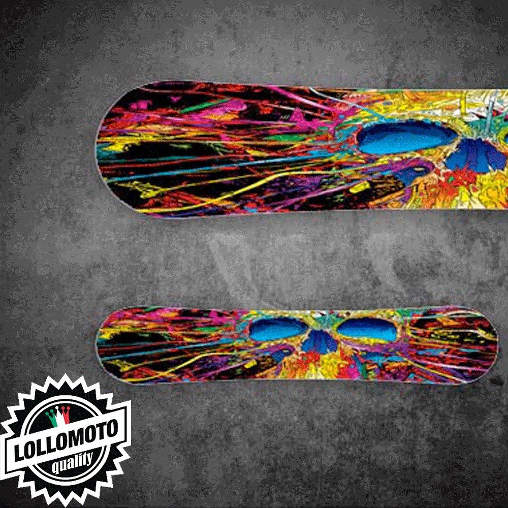 Adesivo Tavola Snowboard Skull Colors STK03 Personalizzata