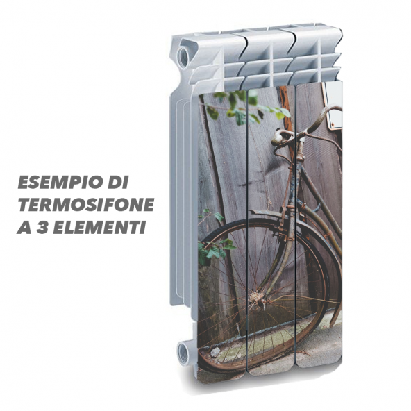 Adesivo Termosifone BIKE Rivestimento Adesivo Laminato Stickers Termosifone Wrapping Interior Design