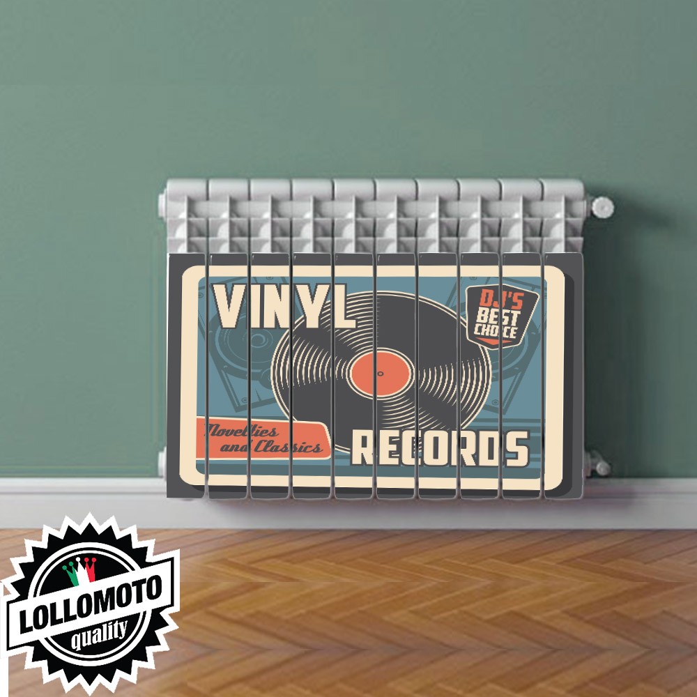 Termosifone VINYL RECORD Rivestimento Adesivo Laminato Stickers Termosifone Wrapping Interior Design