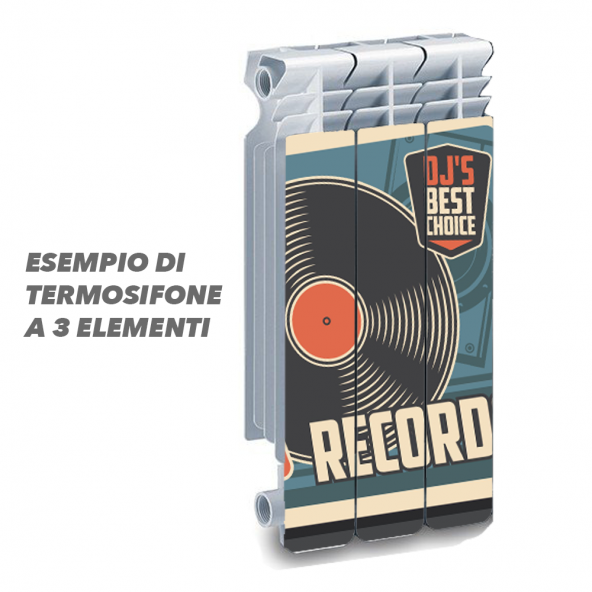 Termosifone VINYL RECORD Rivestimento Adesivo Laminato Stickers Termosifone Wrapping Interior Design
