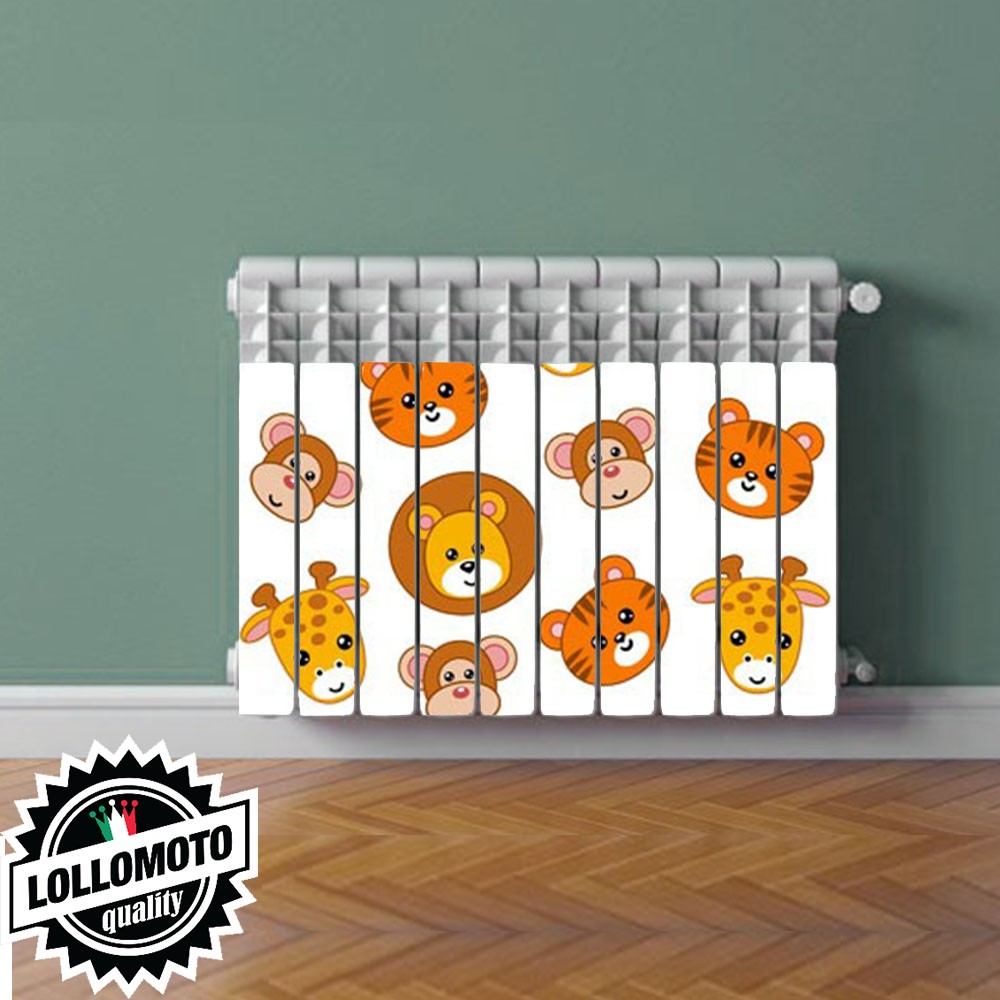Termosifone LEONE GIRAFFA Rivestimento Adesivo Laminato Stickers Termosifone Wrapping Interior Design