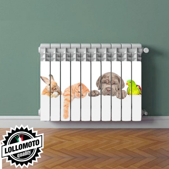 Termosifone FUNNY ANIMALS Rivestimento Adesivo Laminato Stickers Termosifone Wrapping Interior Design