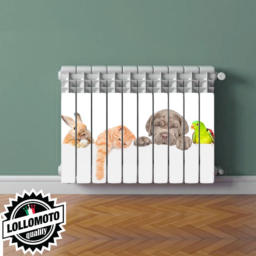 Termosifone FUNNY ANIMALS Rivestimento Adesivo Laminato Stickers Termosifone Wrapping Interior Design