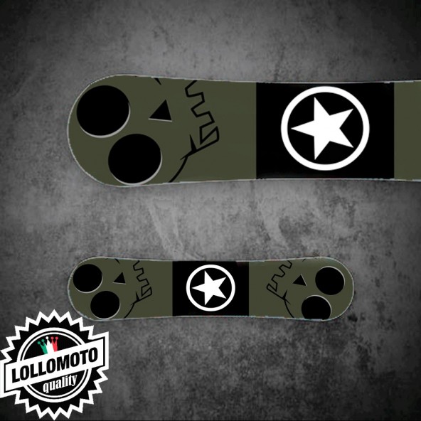 Adesivo Tavola Snowboard Verde Opaco Militare Personalizzata