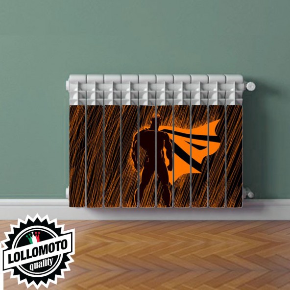 Termosifone SUPERHERO DARK Rivestimento Adesivo Laminato Stickers Termosifone Wrapping Interior Design