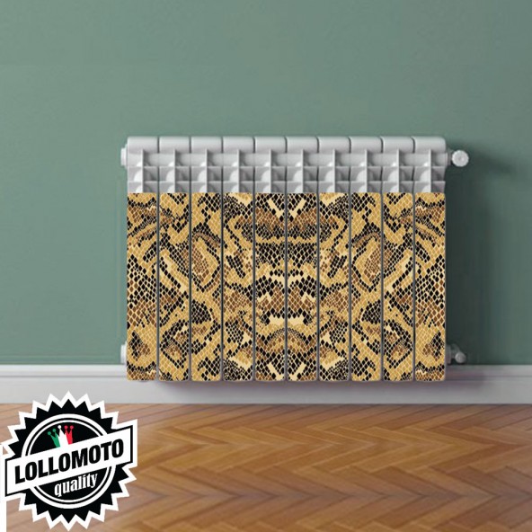 Termosifone SNAKE BROWN Rivestimento Adesivo Laminato Stickers Termosifone Wrapping Interior Design