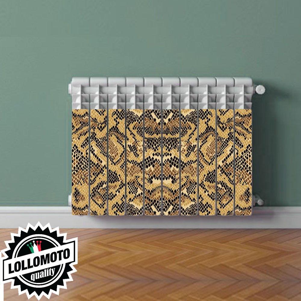Termosifone SNAKE BROWN Rivestimento Adesivo Laminato Stickers Termosifone Wrapping Interior Design