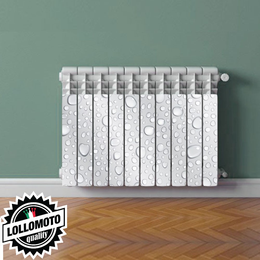 Termosifone WATER DROPS BIG Rivestimento Adesivo Laminato Stickers Termosifone Wrapping Interior Design