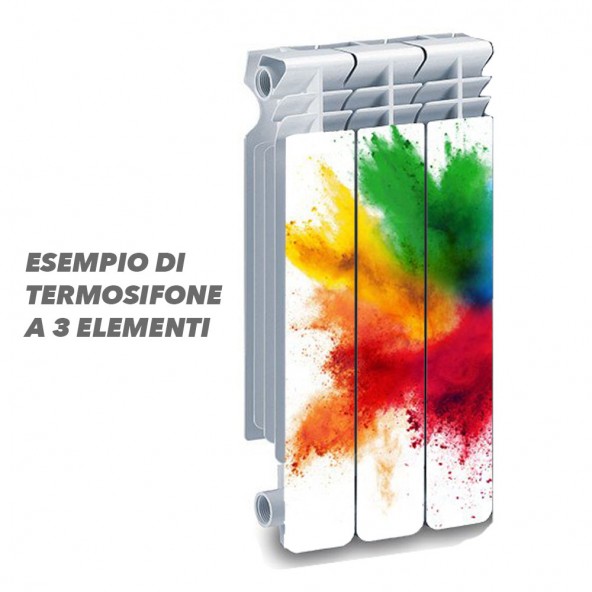 Termosifone COLOR EXPLOSION Rivestimento Adesivo Laminato Stickers Termosifone Wrapping Interior Design