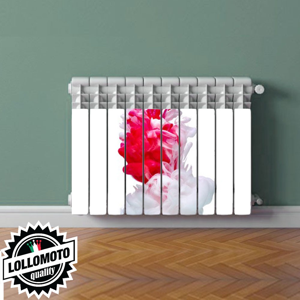 Termosifone COLORS IN WATER RED - WHITE Rivestimento Adesivo Laminato Stickers Termosifone Wrapping Interior Design