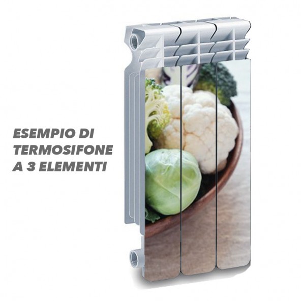 Termosifone VEGETABLES Rivestimento Adesivo Laminato Stickers Termosifone Wrapping Interior Design