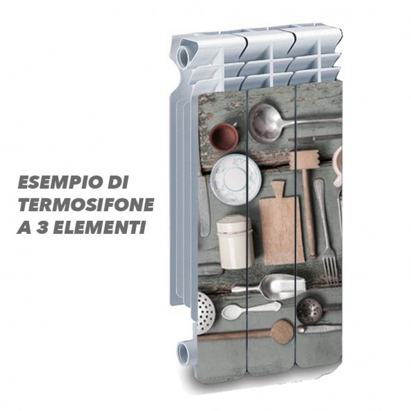 Termosifone COOKING UTENSILS Rivestimento Adesivo Laminato Stickers Termosifone Wrapping Interior Design