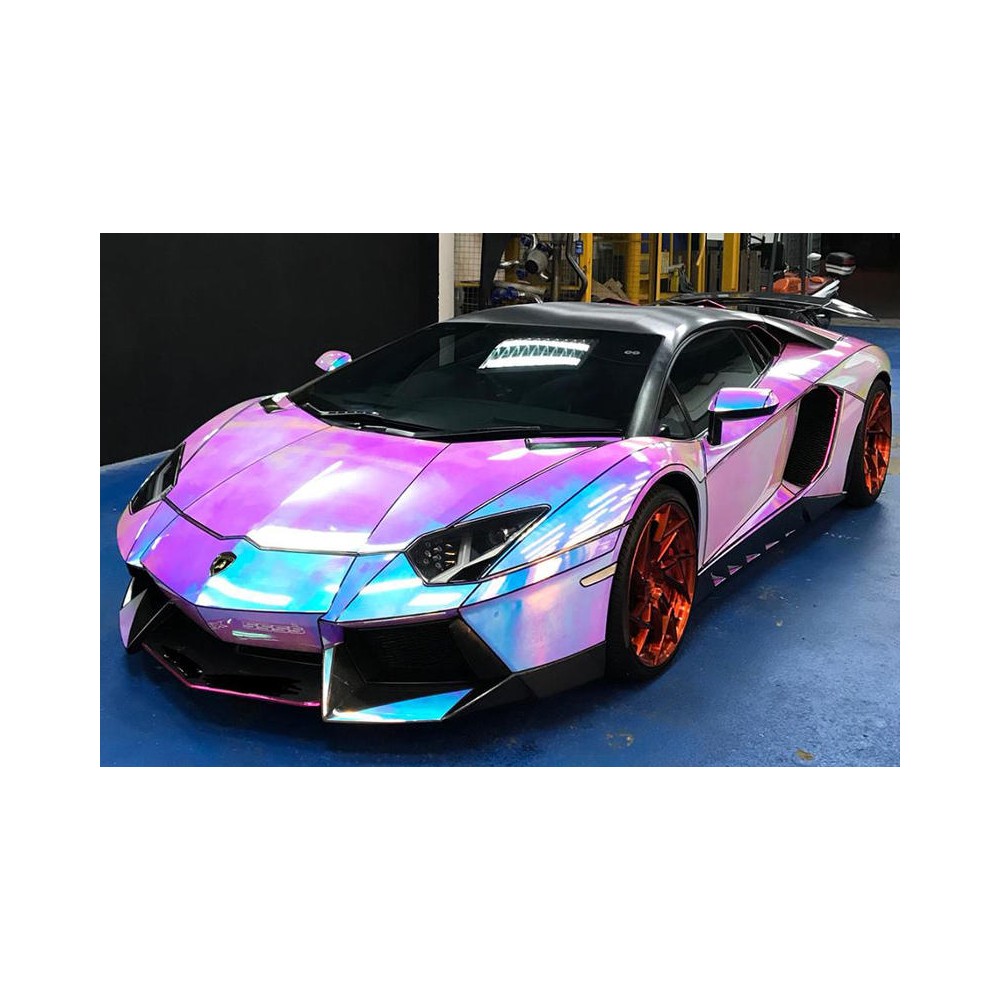 Pellicola Adesiva Auto 3D Viola/Blu - 300x30cm, Effetto Carbonio - Per Decorazione E Protezione - Foto 6