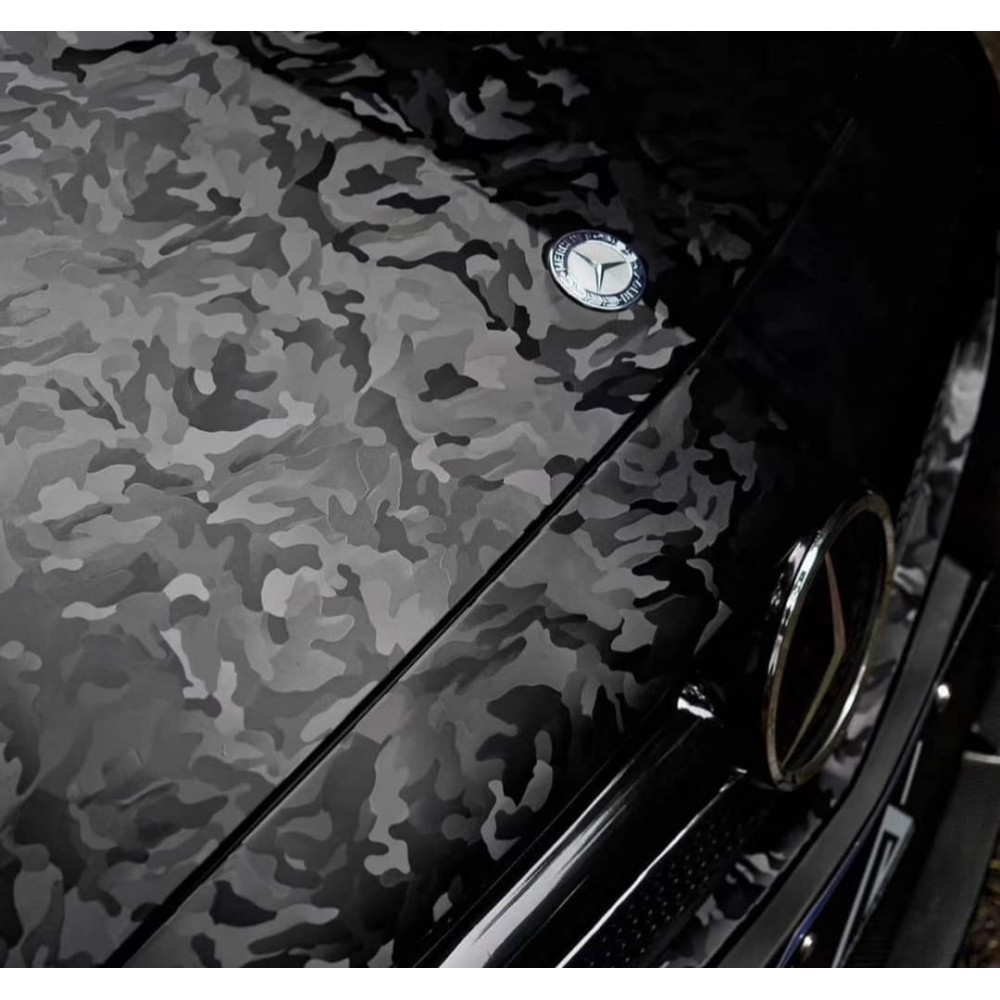 Pellicola Adesiva Auto Camouflage Geometrico, Misura 150x50 Cm, Rivestimento Per Esterni, Effetto Mimetico Moderno, Facile Da Applicare