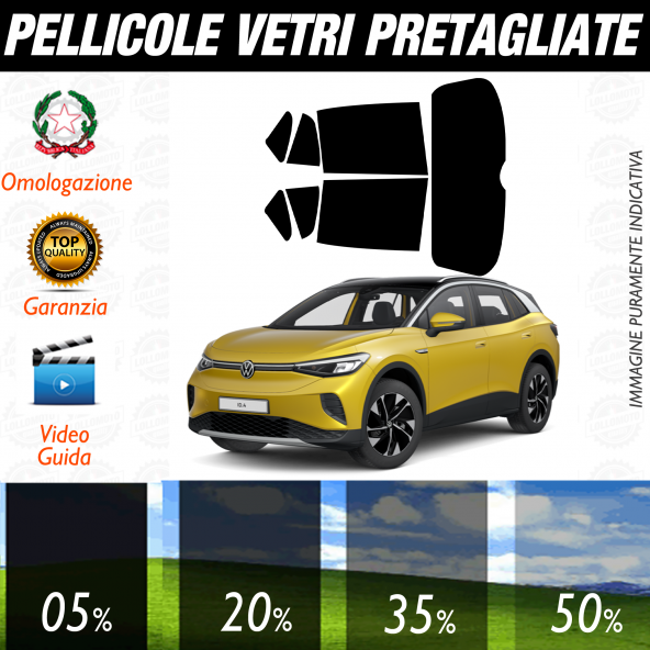 Volkswagen ID.4 dal 2020 a OGGI Pellicole Oscuramento Vetri Auto Pre Tagliate a Misura