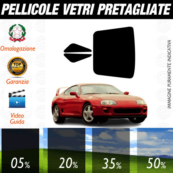 Toyota Supra dal 1986 al 1992 Pellicole Oscuramento Vetri Auto Pre Tagliate a Misura