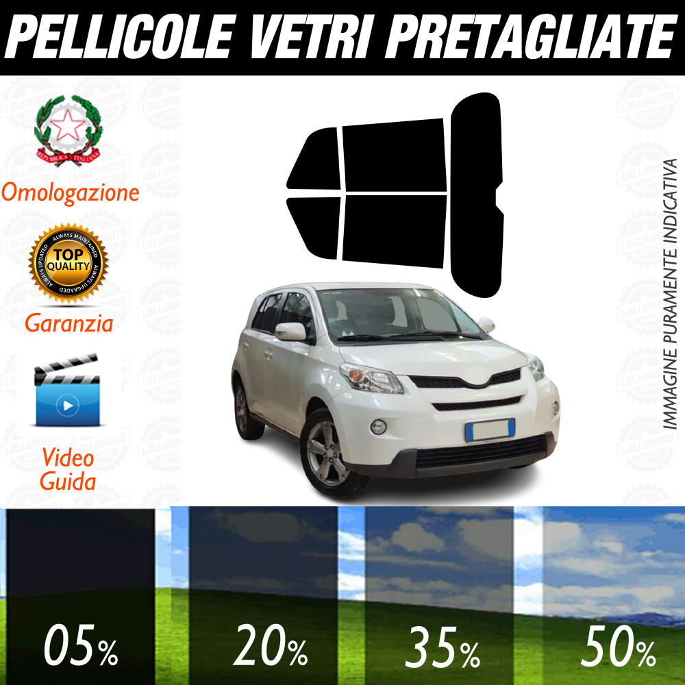 Toyota Urban Cruiser dal 2009 al 2014 Pellicole Oscuramento Vetri Auto Pre Tagliate a Misura