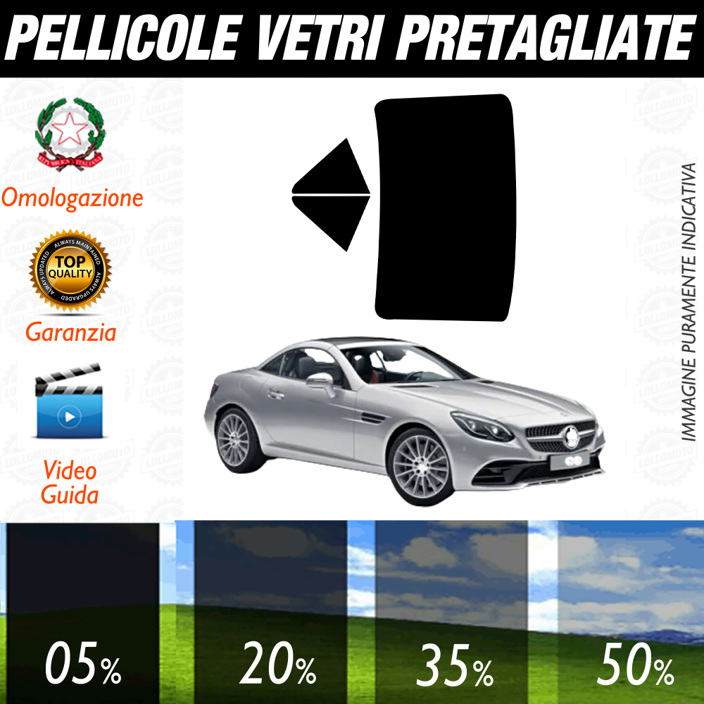 Mercedes SLC dal 2017 a Oggi Pellicole Oscuramento Vetri Auto Pre Tagliate a Misura