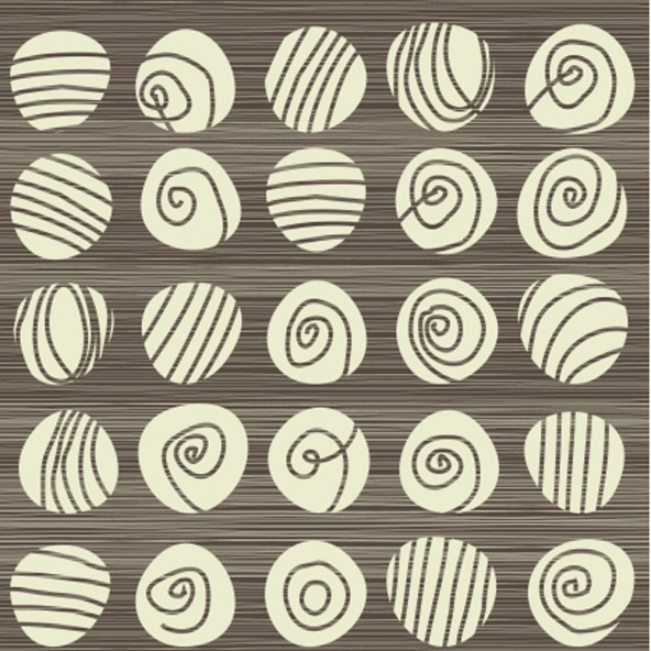 Carta da Parati Conchiglie Marroni su Fondo Beige Interior