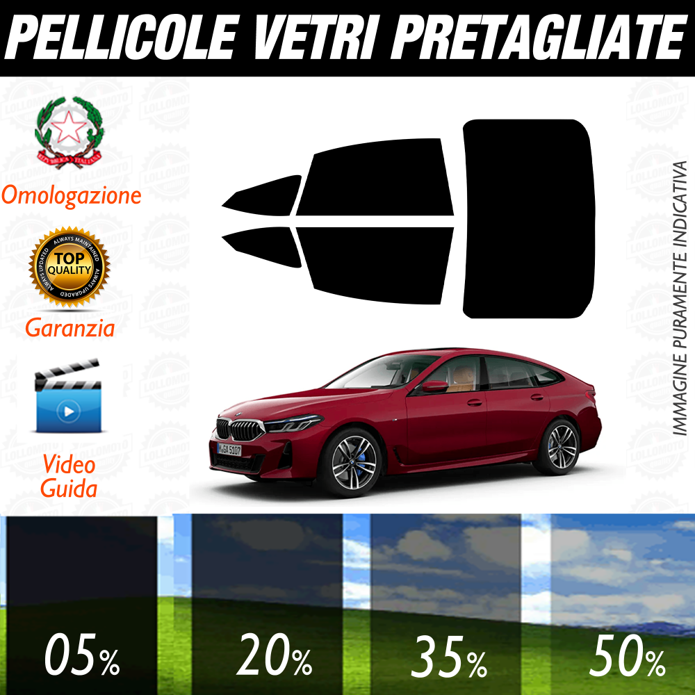 Bmw Serie 6 Gran Coupè dal 2019 a Oggi Pellicole Oscuramento Vetri Auto Pre Tagliate a Misura