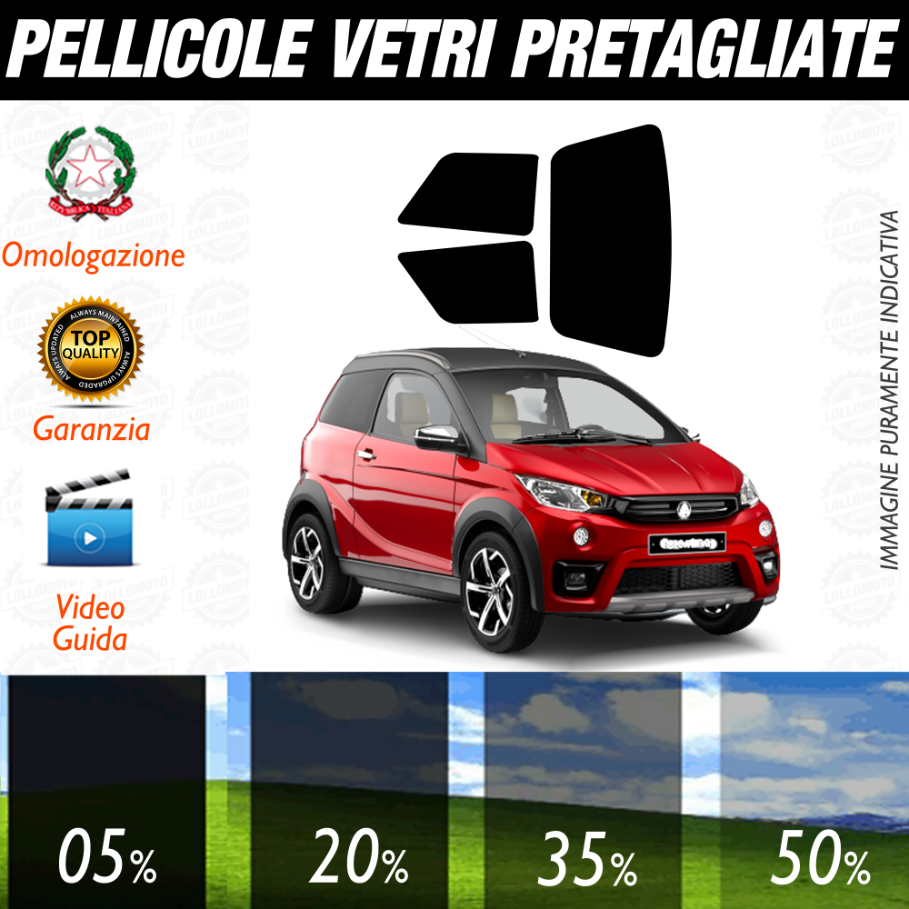 Aixam Crossline dal 2006 al 2010 Pellicole Oscuramento Vetri Auto Pre Tagliate a Misura