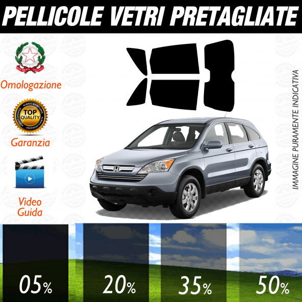 Honda CR-V dal 2007 al 2011 Pellicole Oscuramento Vetri Auto Pre Tagliate a Misura