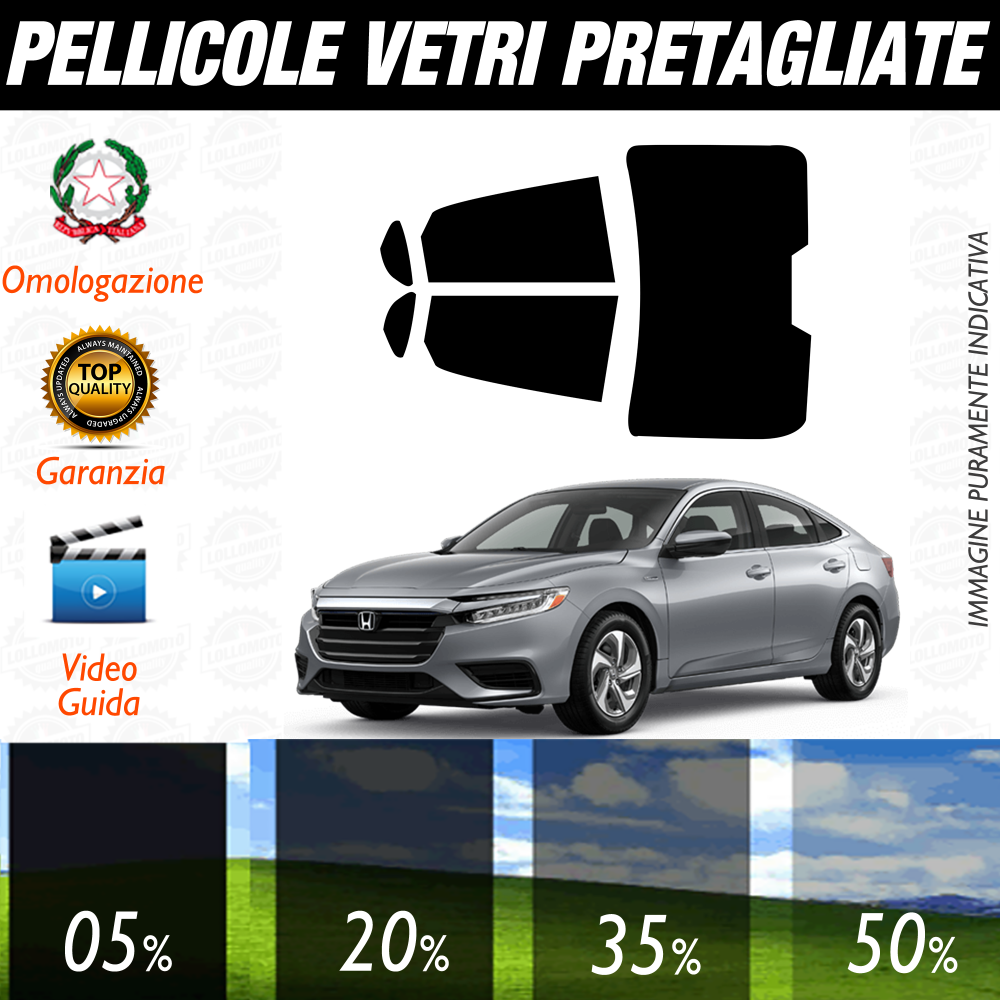 Honda Insight dal 2019 a Oggi Pellicole Oscuramento Vetri Auto Pre Tagliate a Misura