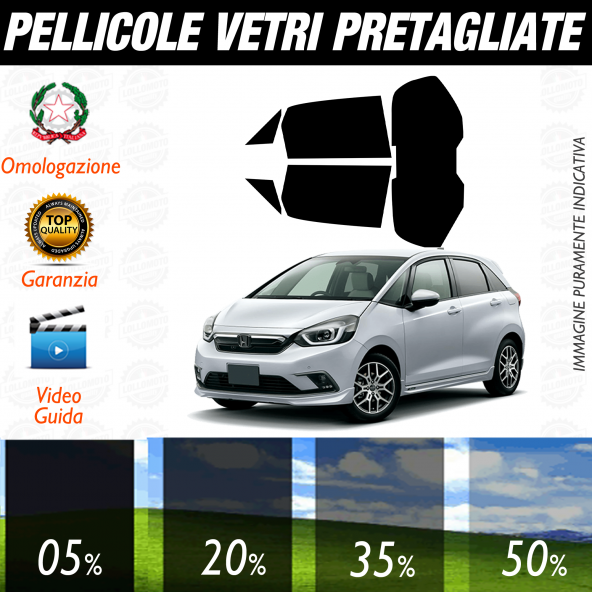 Honda Jazz dal 2020 a Oggi Pellicole Oscuramento Vetri Auto Pre Tagliate a Misura