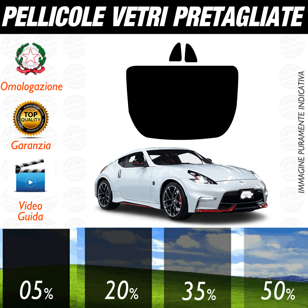 Nissan 370 Z dal 2010 a Oggi Pellicole Oscuramento Vetri Auto Pre Tagliate a Misura