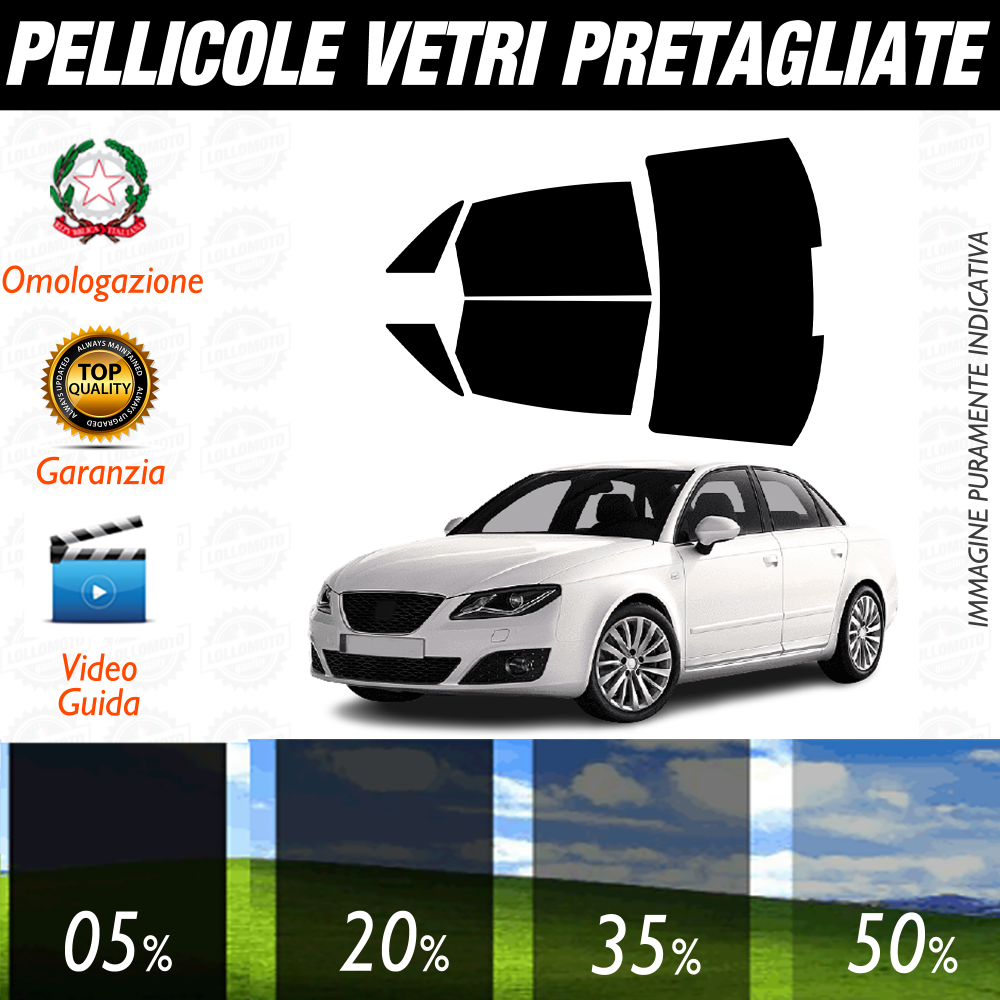 Seat Exeo Berlina dal 2009 al 2013 Pellicole Oscuramento Vetri Auto Pre Tagliate a Misura