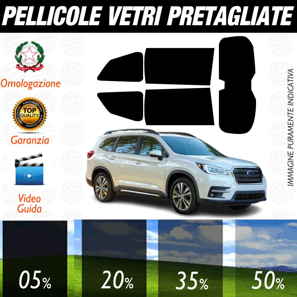 Subaru Ascent dal 2019 a Oggi Pellicole Oscuramento Vetri Auto Pre Tagliate a Misura