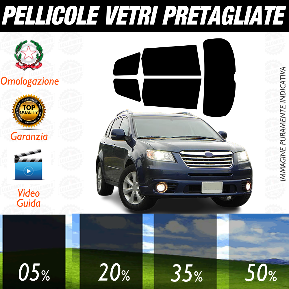 Subaru Tribeca dal 2007 al 2013 Pellicole Oscuramento Vetri Auto Pre Tagliate a Misura