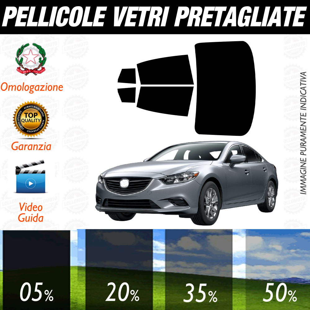 Mazda 6 Berlina 2014 a Oggi Pellicole Oscuramento Vetri Auto Pre Tagliate a Misura