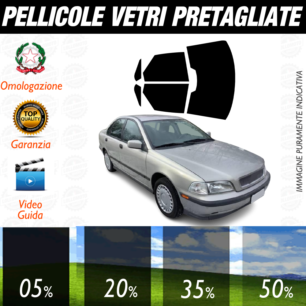 Volvo S40 Berlina dal 1996 al 2003 Pellicole Oscuramento Vetri Auto Pre Tagliate a Misura