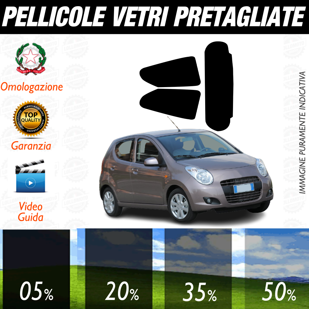 Suzuki Alto 5P dal 2007 a Oggi Pellicole Oscuramento Vetri Auto Pre Tagliate a Misura