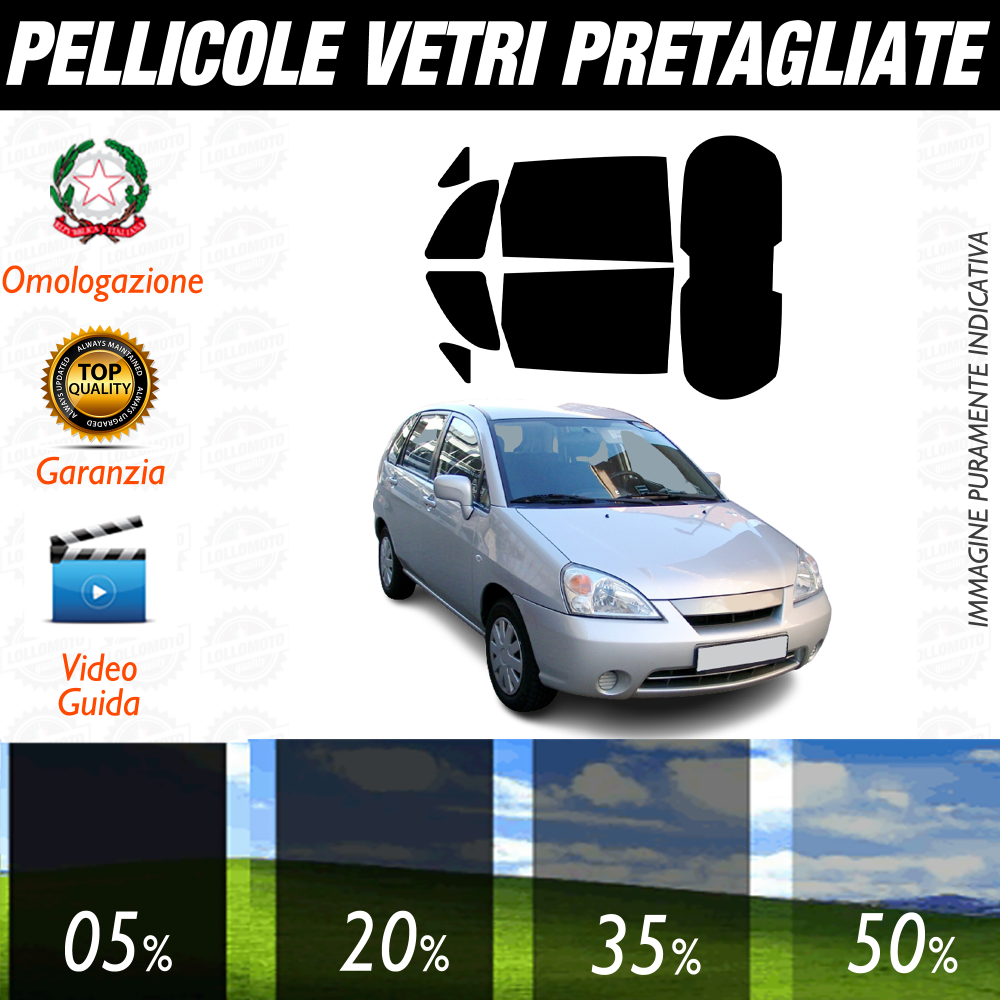 Suzuki Lania Estate dal 2001 al 2007 Pellicole Oscuramento Vetri Auto Pre Tagliate a Misura