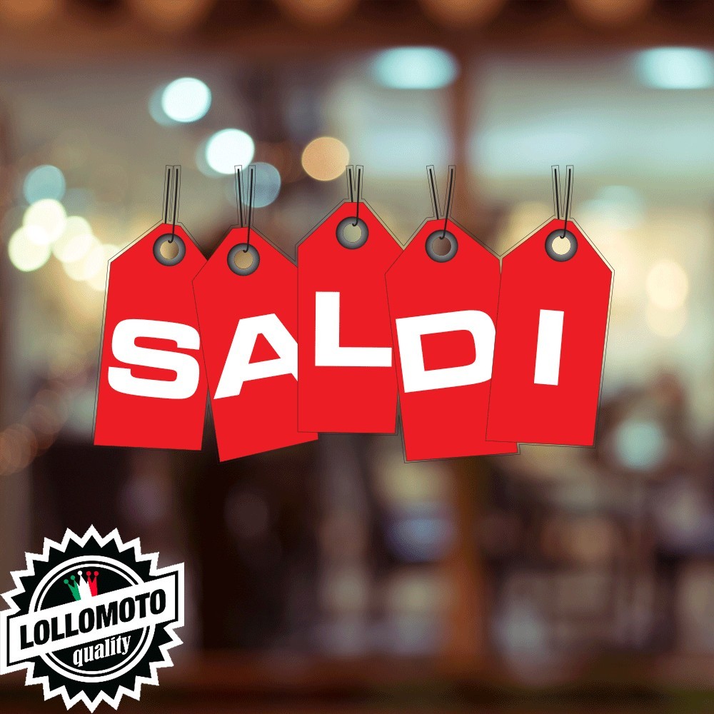 2x Adesivi Cartellini Saldi Vetrofania Allestimento Vetrine