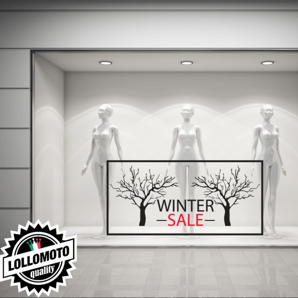 Adesivo Winter Sale Saldi Vetrofanie Allestimento Decorazioni