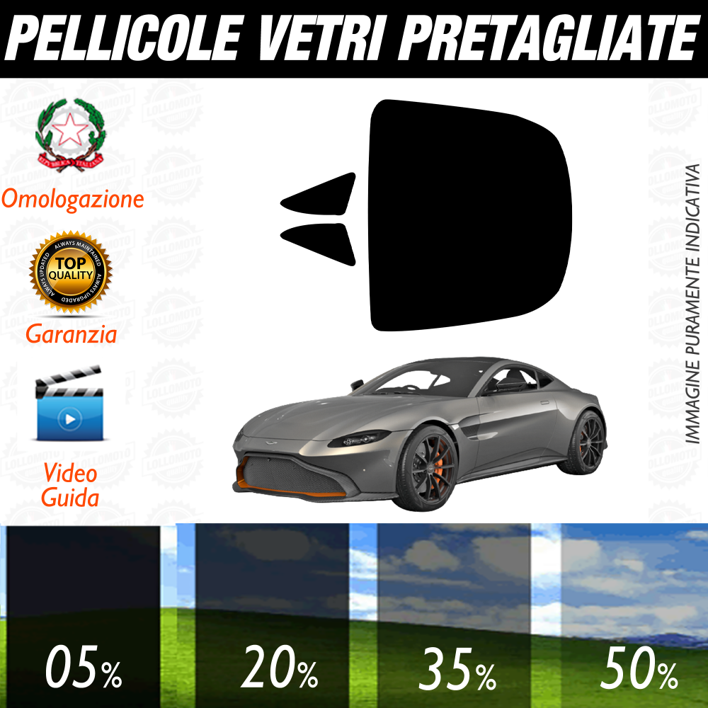 Aston Martin Vantage Coupe dal 2018 a Oggi Pellicole Oscuramento Vetri Auto Pre Tagliate a Misura