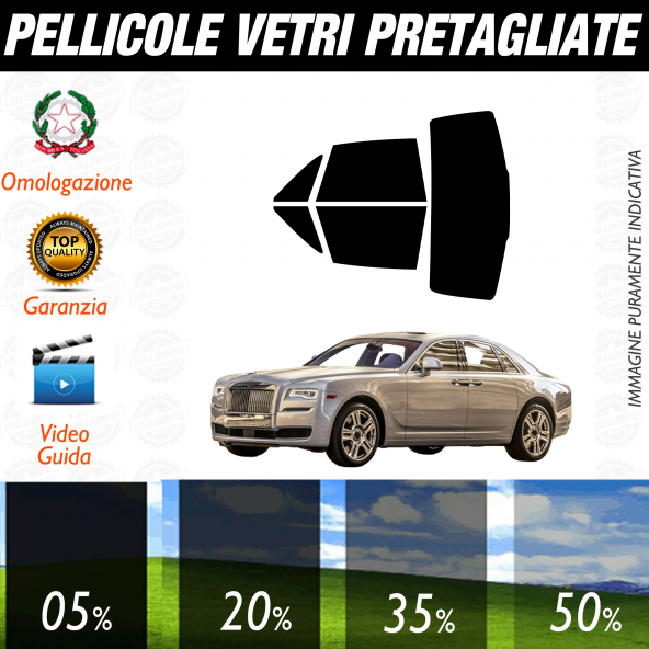 Rolls Royce Ghost dal 2010 al 2016 Pellicole Oscuramento Vetri Auto Pre Tagliate a Misura