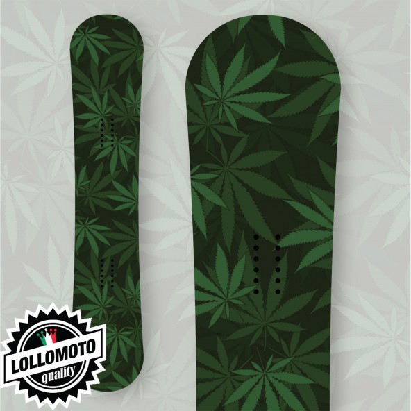 Adesivo Tavola Snowboard CAMO MARIUJANA Personalizzata Wrapping Stickers Decal Rivestimento Snow