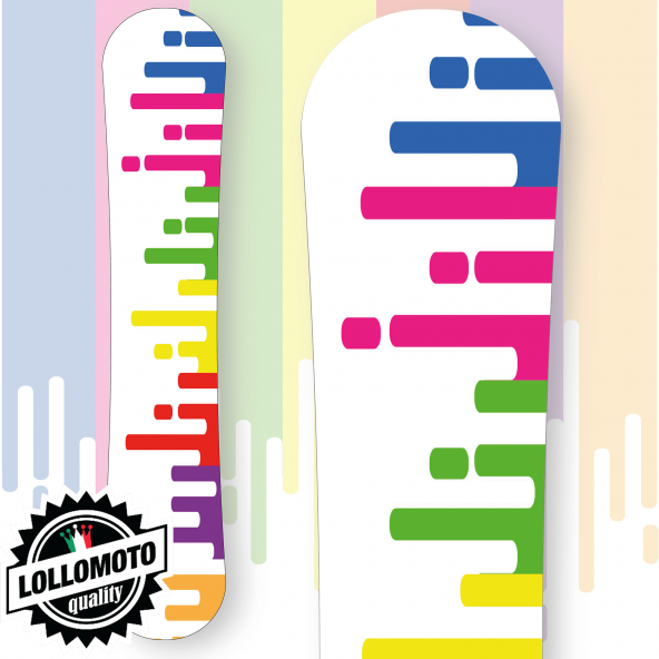 Adesivo Tavola Snowboard RAINBOW PAINT Personalizzata Wrapping Stickers Decal Rivestimento Snow