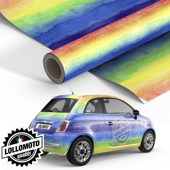 Pellicola WATER RAINBOW Pellicola Car Wrapping Adesiva Rivestimento Auto
