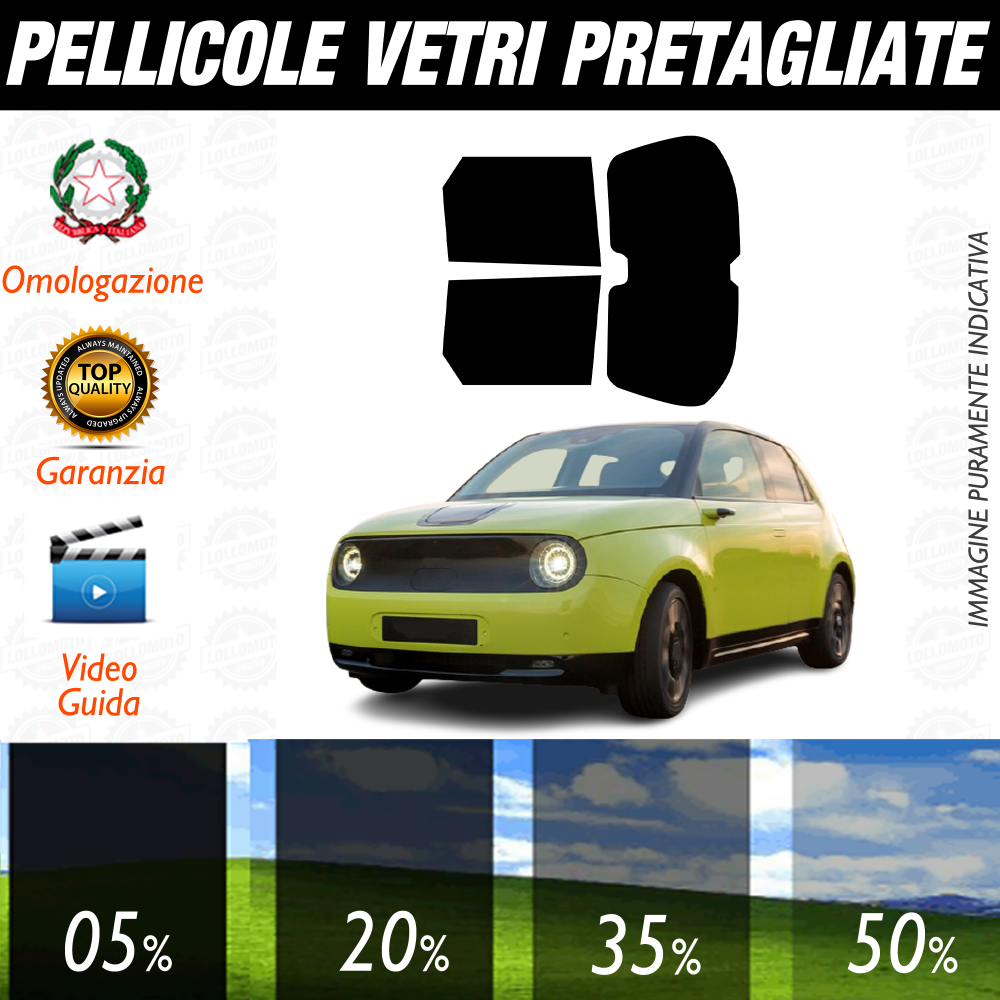 Honda e dal 2021 a Oggi Pellicole Oscuramento Vetri Auto Pre Tagliate a Misura