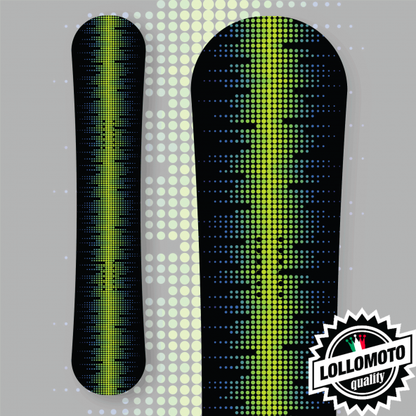 Adesivo Tavola Snowboard Green Sound Line Personalizzata Wrapping Stickers Decal Rivestimento Snow
